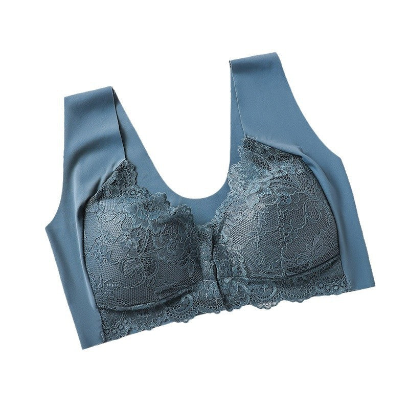 Pull-up bra with snap-on front fasteners