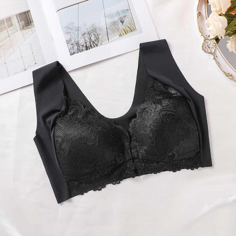 Pull-up bra with snap-on front fasteners