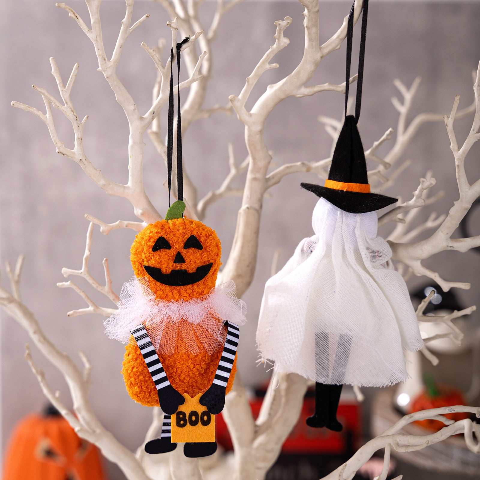 Pumpkin Black Cat Ghost Skull Halloween Home Party Pendant