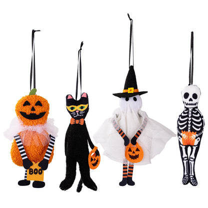 Pumpkin Black Cat Ghost Skull Halloween Home Party Pendant