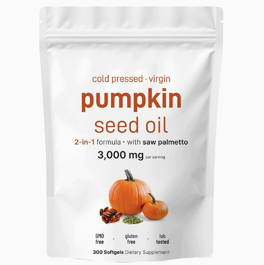 Pumpkin Seed Oil Soft Capsules Dietary Fiber 60 Capsules