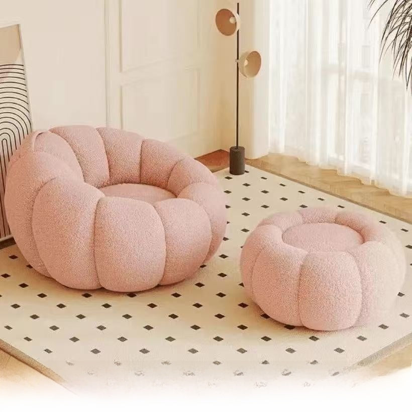Pumpkin Sofa Chair Lambswool Small Sofa