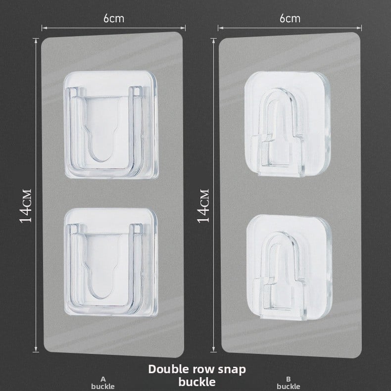 Punch-Free Adhesive Snap Hook for Wall Mounting