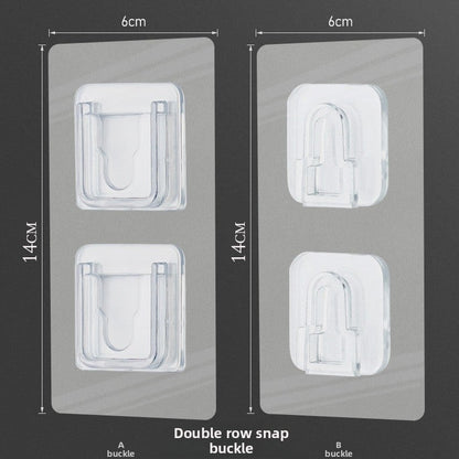 Punch-Free Adhesive Snap Hook for Wall Mounting