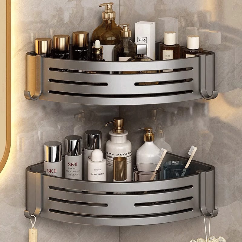 punch-free bathroom wall-mounted storage rack