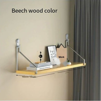 Punch-Free Wall Storage Rack Bedside Wall Hanging Partition Living Room Wall Projector Router Shelf Wall-Hanging Bookshelf