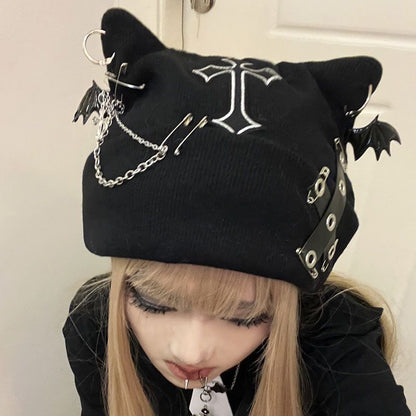 Punk cat ear hat
