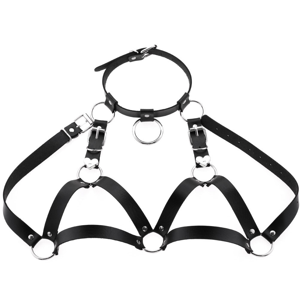 Punk Harajuku Leather Collar Strap Adjustable Belt Fashion Accessory