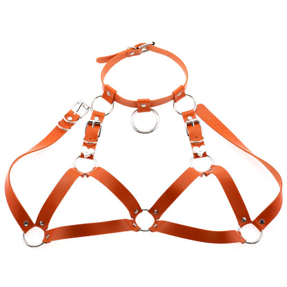 Punk Harajuku Leather Collar Strap Adjustable Belt Fashion Accessory