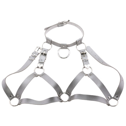 Punk Harajuku Leather Collar Strap Adjustable Belt Fashion Accessory