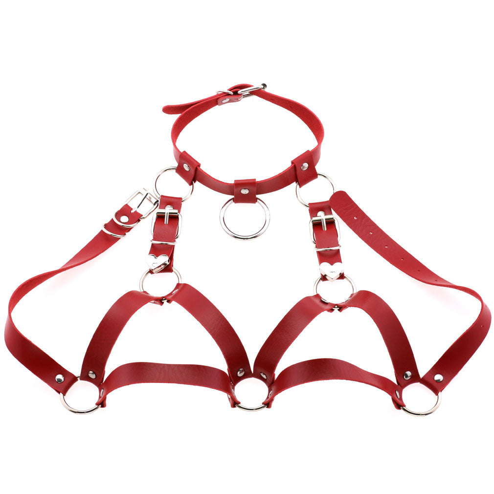 Punk Harajuku Leather Collar Strap Adjustable Belt Fashion Accessory