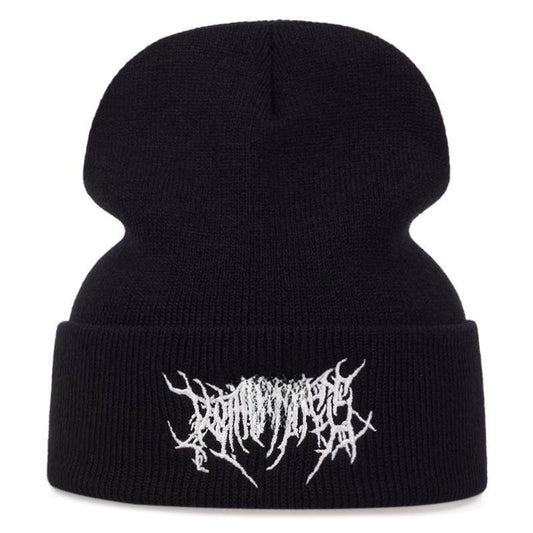 Punk Hip Hop Embroidered Knitted Hat