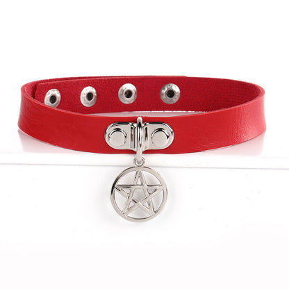 Punk Leather Choker Collar