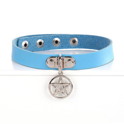 Punk Leather Choker Collar