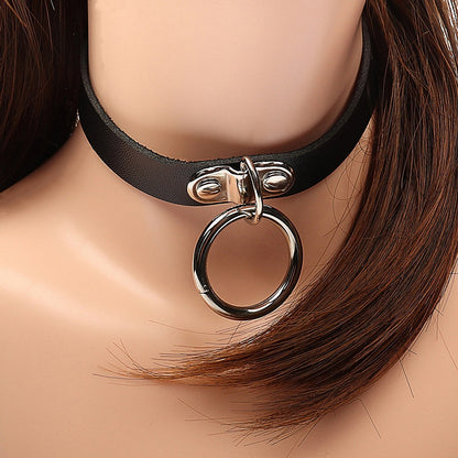 Punk leather collar