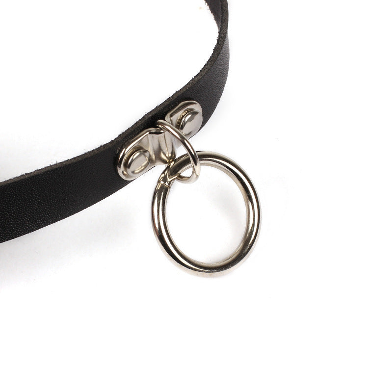 Punk leather collar