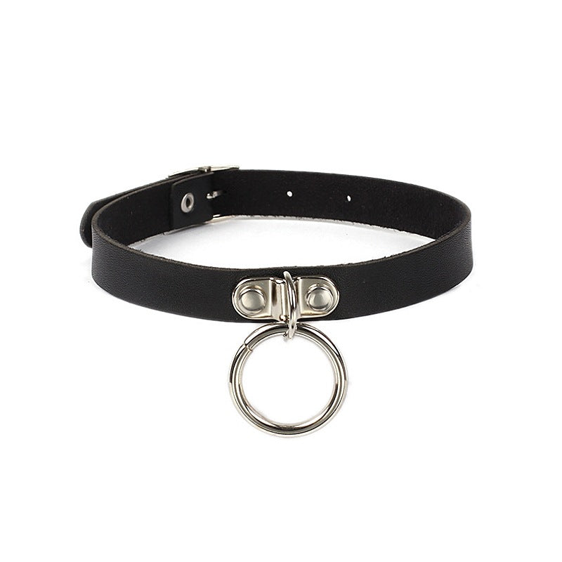 Punk leather collar