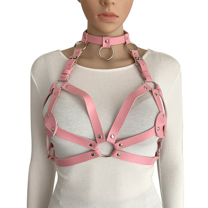 Punk PU Leather Body Chain