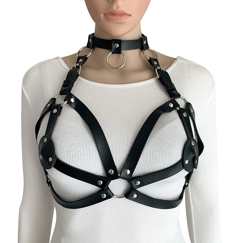 Punk PU Leather Body Chain