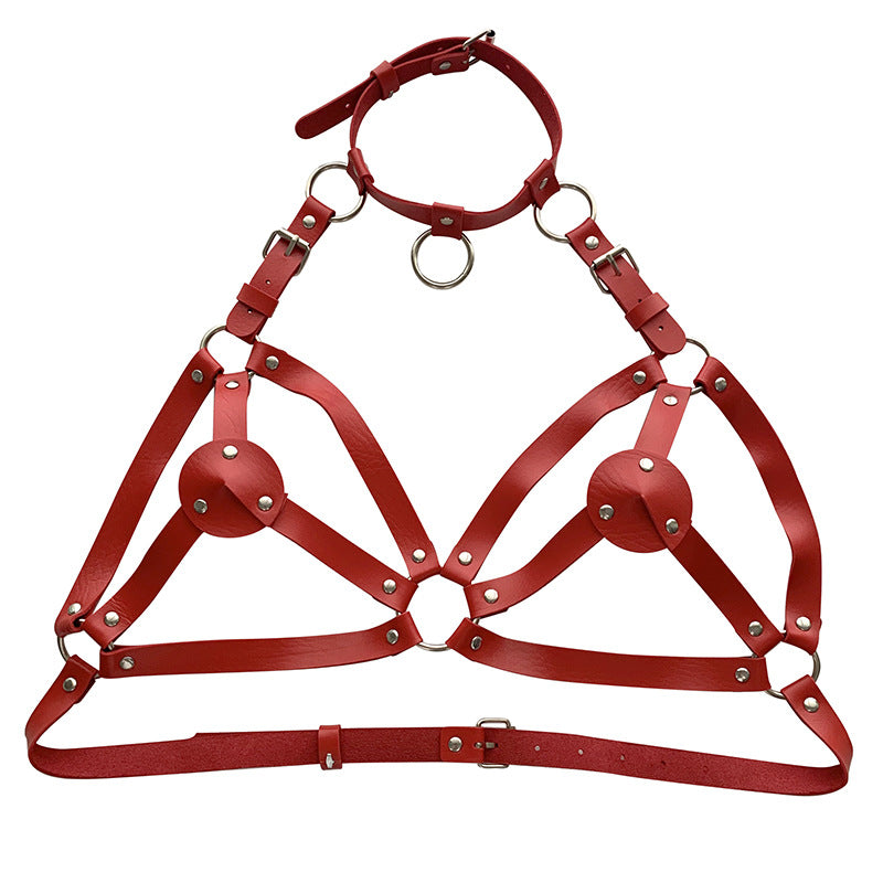 Punk PU Leather Body Chain