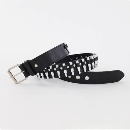Punk Rivet Bullet Belt for Jeans