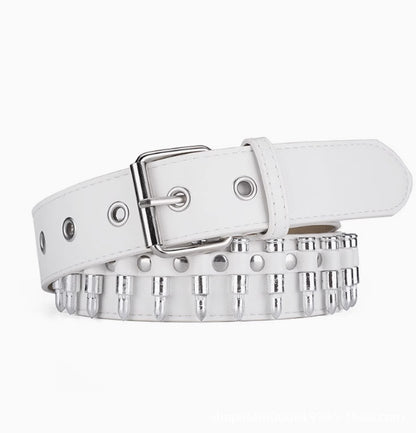 Punk Rivet Bullet Belt for Jeans