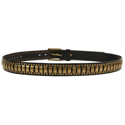Punk Rivet Cowhide Pin Buckle Belt