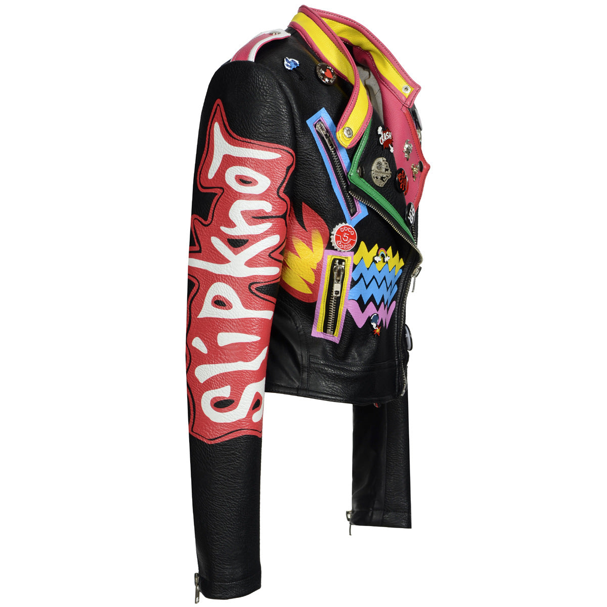 Punk Rock Fashion Leather Jacket for Women