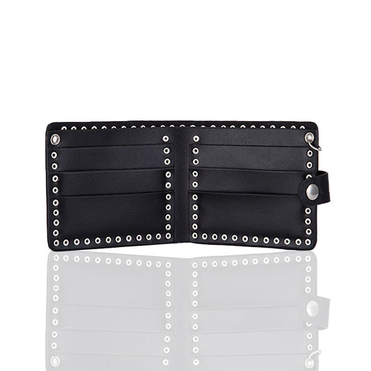 Punk Rock Skull Print PU Leather Wallet with Chain
