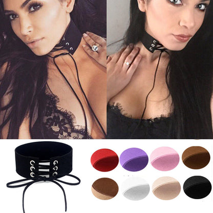 Punk Sexy Bondage Collar Adjustable Gothic Necklace