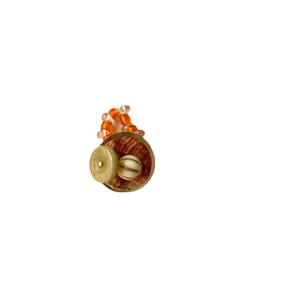 Punk Style Adjustable Stone Bead Ring