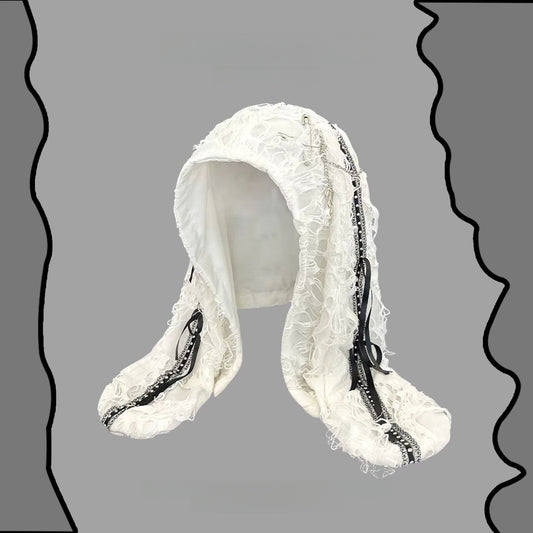Punk Style Cotton Beanie with Chains