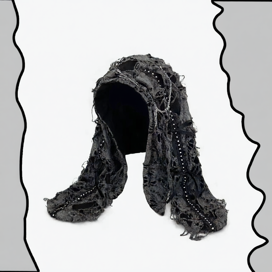 Punk Style Cotton Beanie with Chains