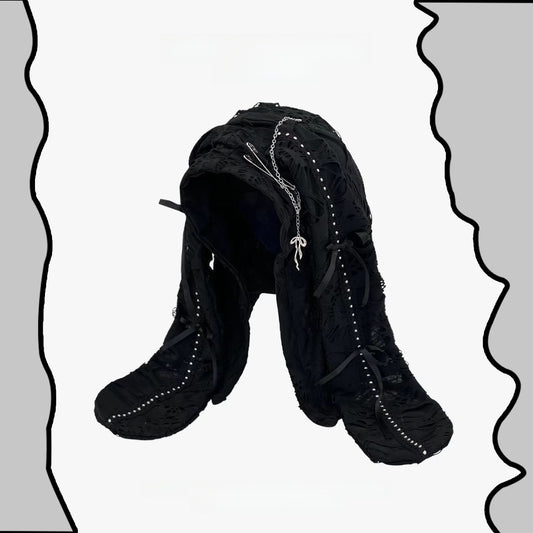 Punk Style Cotton Beanie with Chains