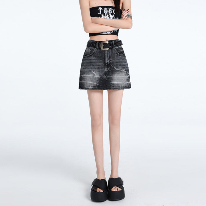 Punk Style Denim Skirt