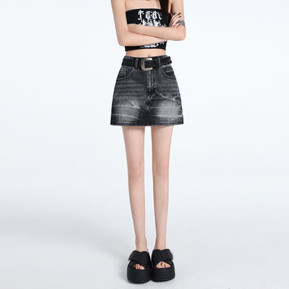 Punk Style Denim Skirt