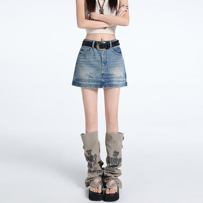 Punk Style Denim Skirt