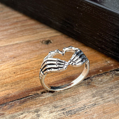 Punk-style ghost finger ring