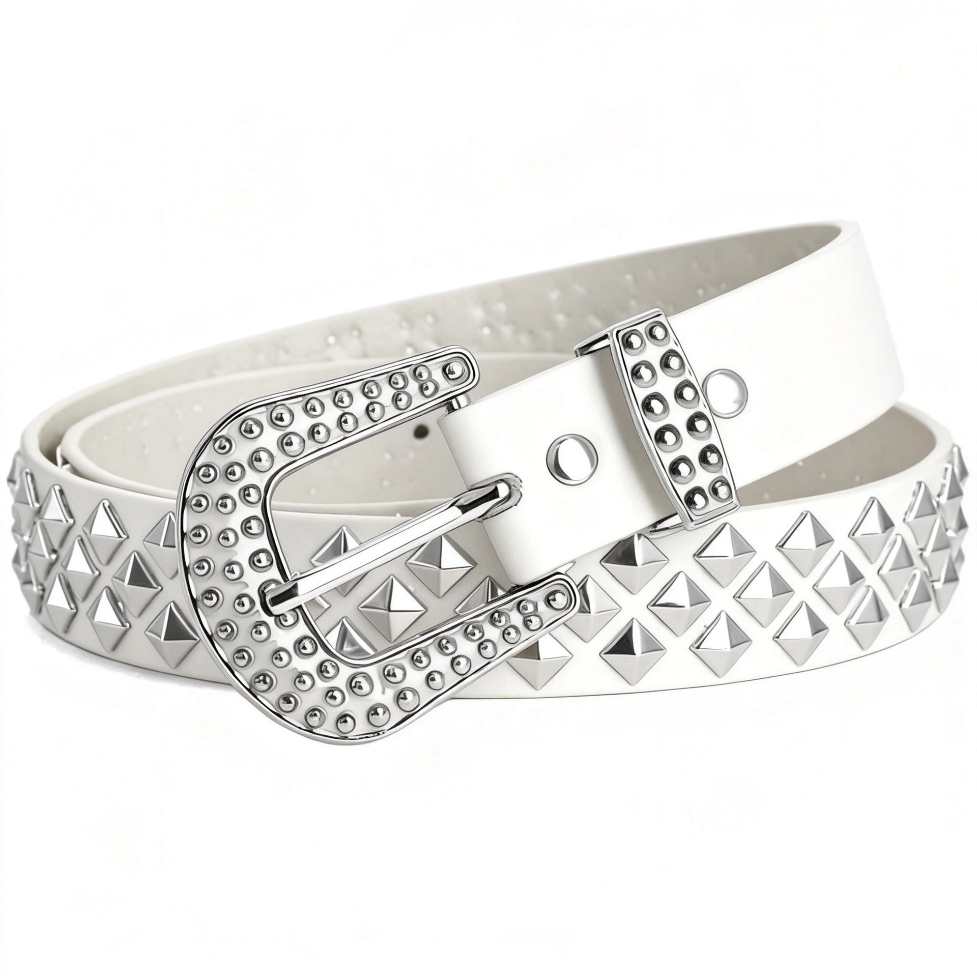 Punk Style Rivet Belt with Metal Buckle