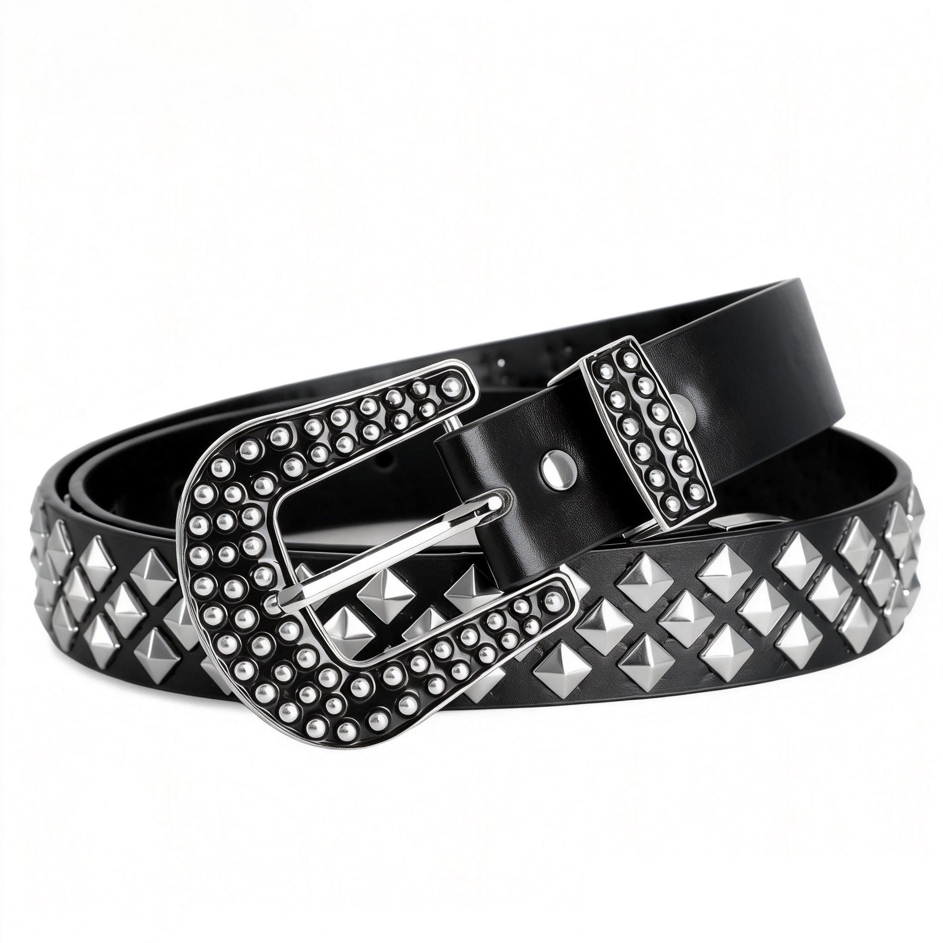 Punk Style Rivet Belt with Metal Buckle