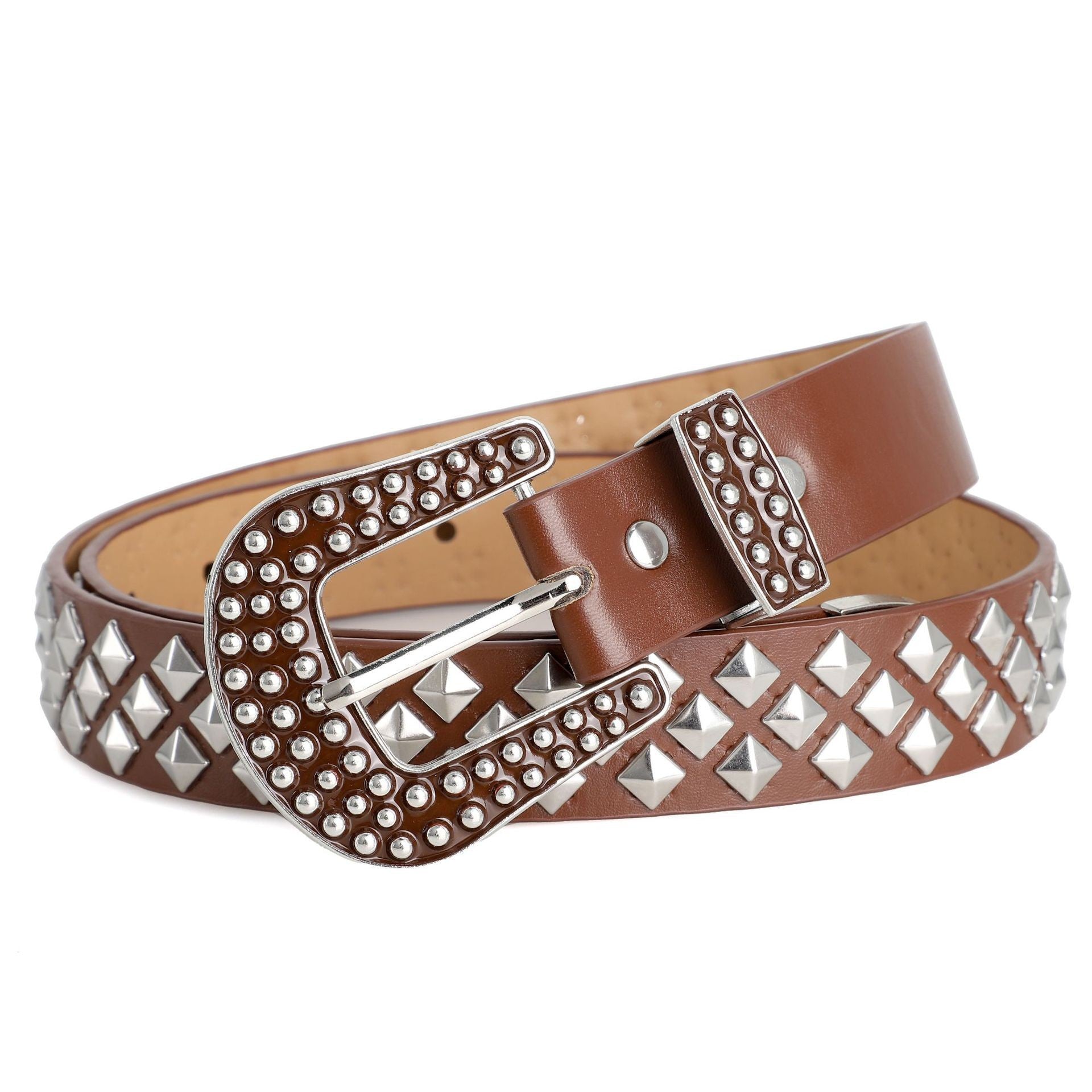 Punk Style Rivet Belt with Metal Buckle