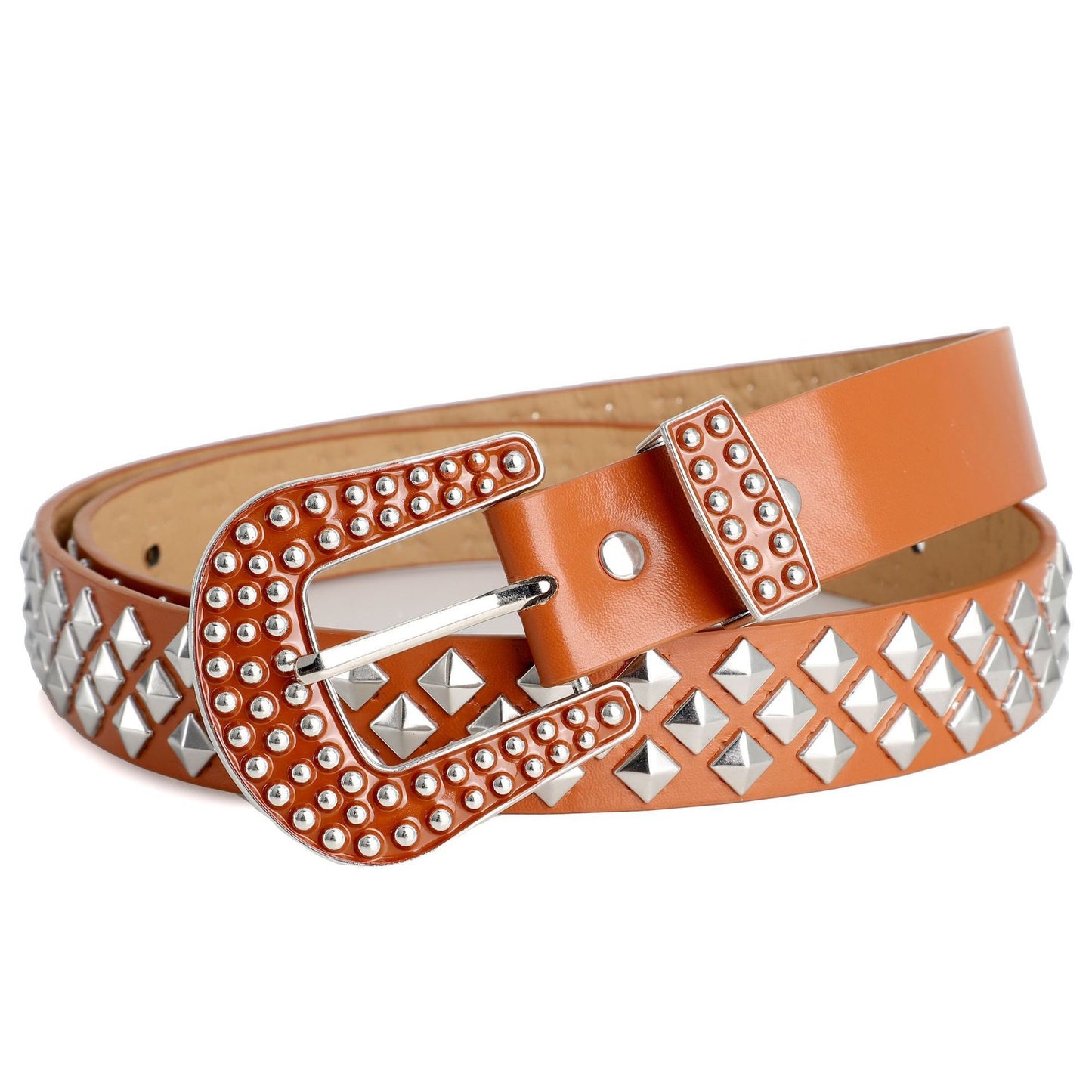 Punk Style Rivet Belt with Metal Buckle