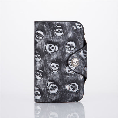 Punk Style Skull PU Leather Wallet with Anti-Theft Chain