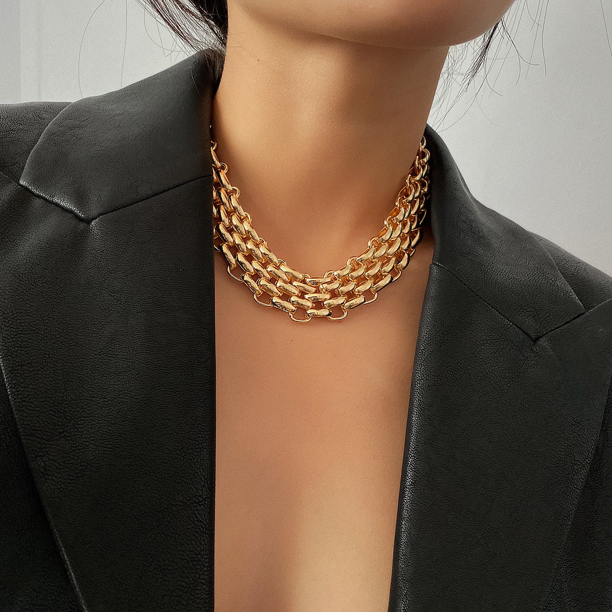 Punk thick chain collar chain
