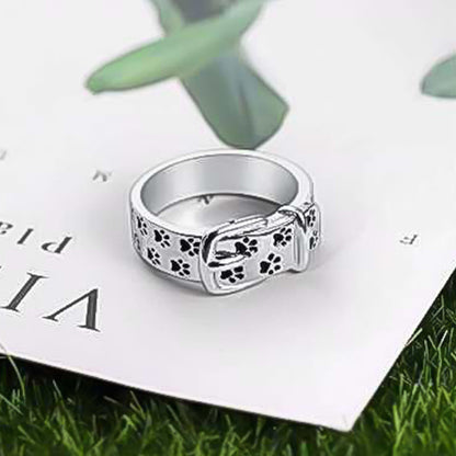 Puppy Footprint Collar Ring