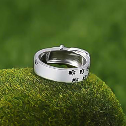 Puppy Footprint Collar Ring