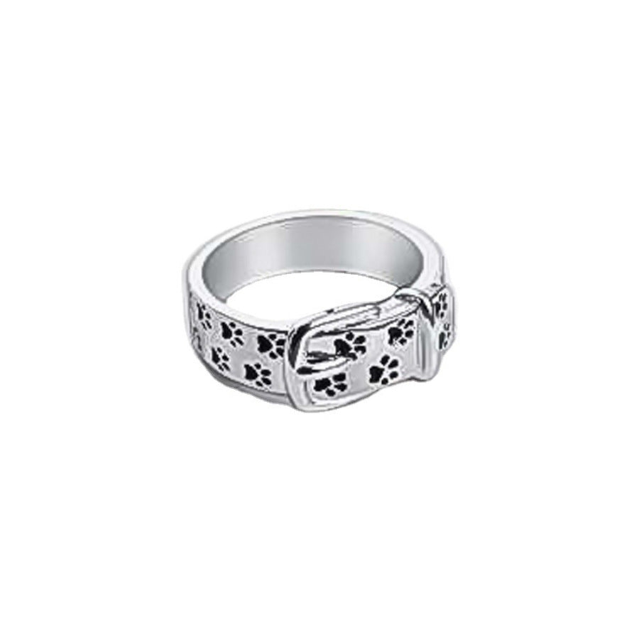 Puppy Footprint Collar Ring