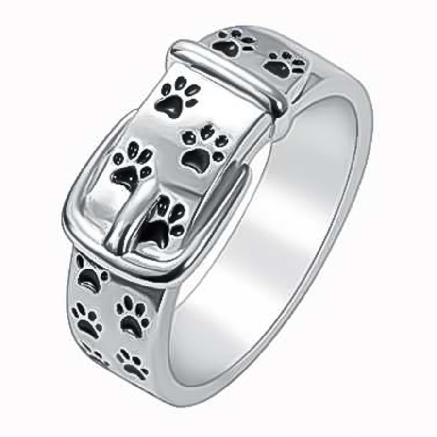 Puppy Footprint Collar Ring