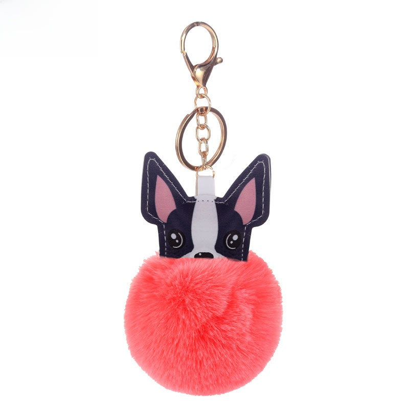 Puppy Fur Ball Keychain Pendant