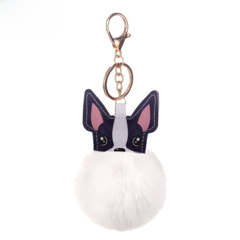 Puppy Fur Ball Keychain Pendant